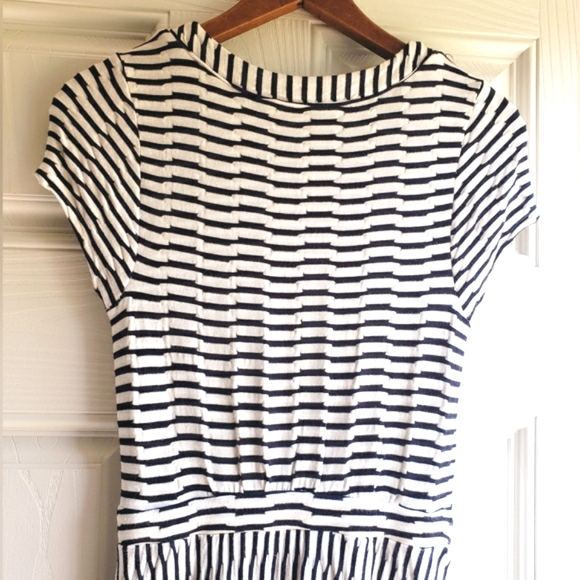 Maeve Black Striped Midi Dress Size XS - Picture 6 of 10